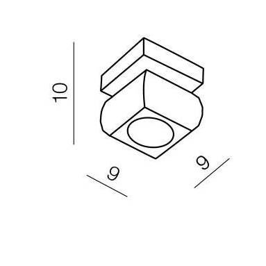 Aplica perete Felix Top 1 metal crom/acril, design modern, AZ 0489 - Azzardo [4]