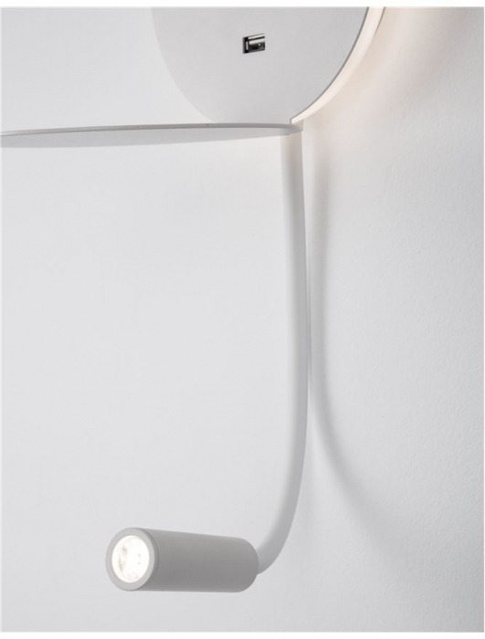 Aplica perete LED ajustabila neagra/alba Roni, cu suport telefon si USB, 9173282 - Novaluce [14]