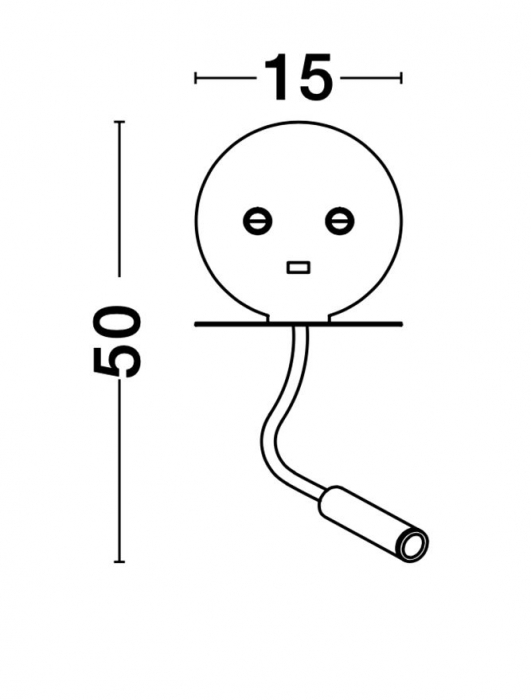 Aplica perete LED ajustabila neagra/alba Roni, cu suport telefon si USB, 9173282 - Novaluce [8]