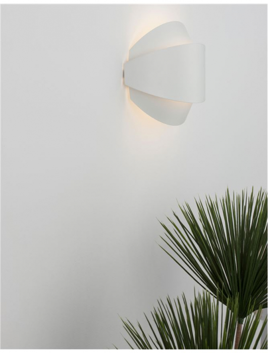 Aplica perete LED alba Hester, design modern din acril, 20/29 cm, 9128312 - Novaluce [2]
