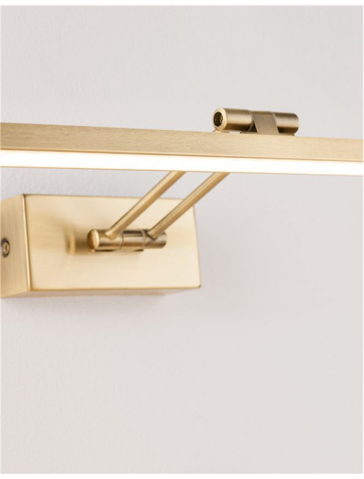 Aplica perete LED baie aurie/argintie liniara Viggo, din metal, 37,6 cm, ajustabila, 9117302 - Novaluce [15]