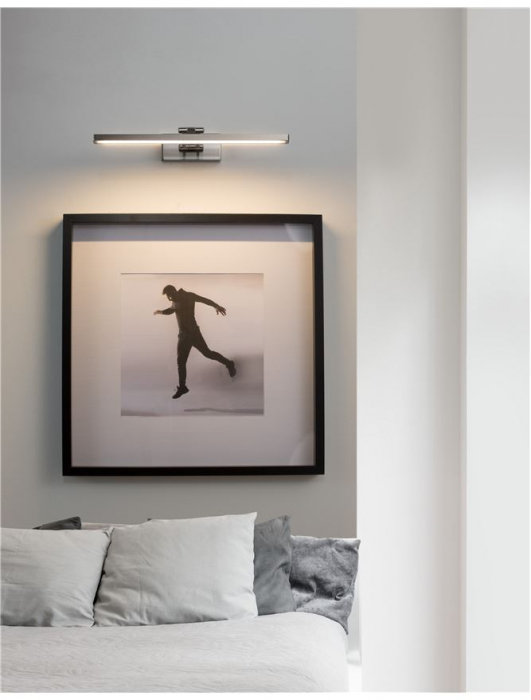 Aplica perete LED baie aurie/argintie liniara Viggo, din metal, 37,6 cm, ajustabila, 9117302 - Novaluce [2]