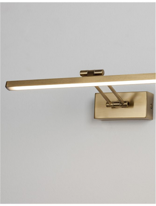 Aplica perete LED baie aurie/argintie liniara Viggo, din metal, 37,6 cm, ajustabila, 9117302 - Novaluce [16]
