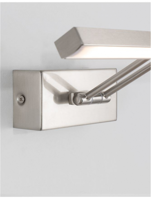 Aplica perete LED baie aurie/argintie liniara Viggo, din metal, 37,6 cm, ajustabila, 9117302 - Novaluce [7]