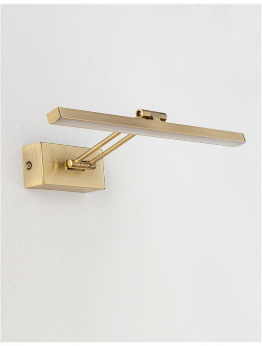 Aplica perete LED baie aurie/argintie liniara Viggo, din metal, 37,6 cm, ajustabila, 9117302 - Novaluce [12]