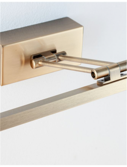 Aplica perete LED baie aurie/argintie liniara Viggo, din metal, 37,6 cm, ajustabila, 9117302 - Novaluce [14]