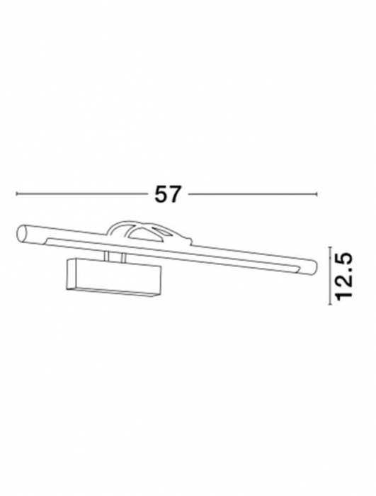 Aplica perete LED baie aurie liniara Santeri, din metal, 57 cm, 9141288 - Novaluce [3]