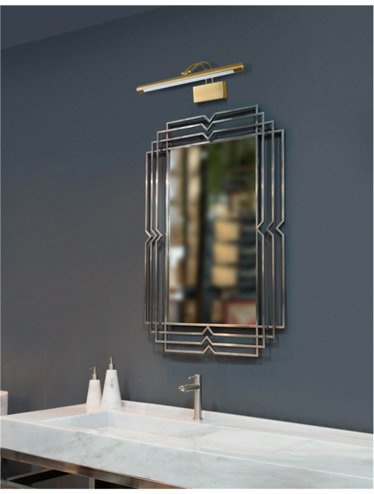 Aplica perete LED baie aurie liniara Santeri, din metal, 57 cm, 9141288 - Novaluce [2]