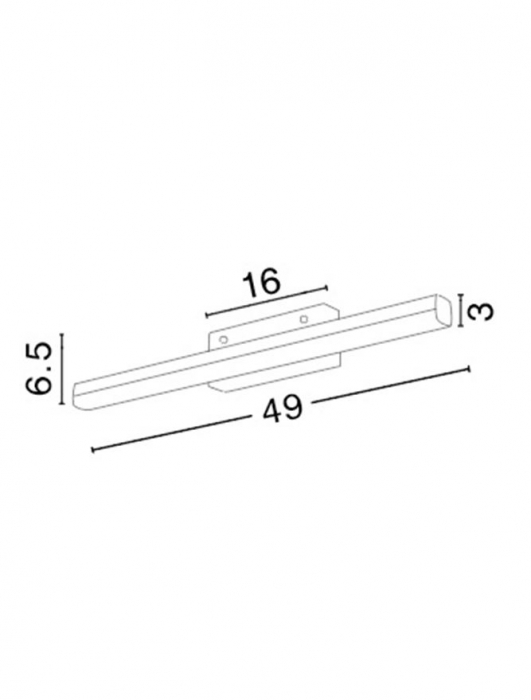 Aplica perete LED baie crom liniara Carl, 49/63 cm, din metal, IP44, 787005 - Novaluce [3]