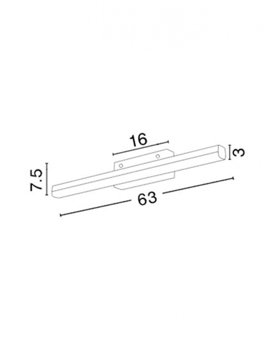 Aplica perete LED baie crom liniara Carl, 49/63 cm, din metal, IP44, 787005 - Novaluce [7]