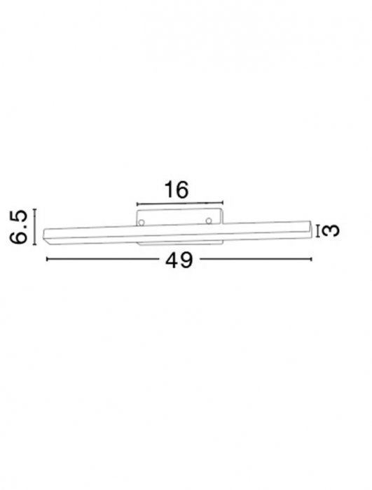 Aplica perete LED baie crom liniara Fanzi, 49/63 cm, din metal, IP44, 787004 - Novaluce [7]