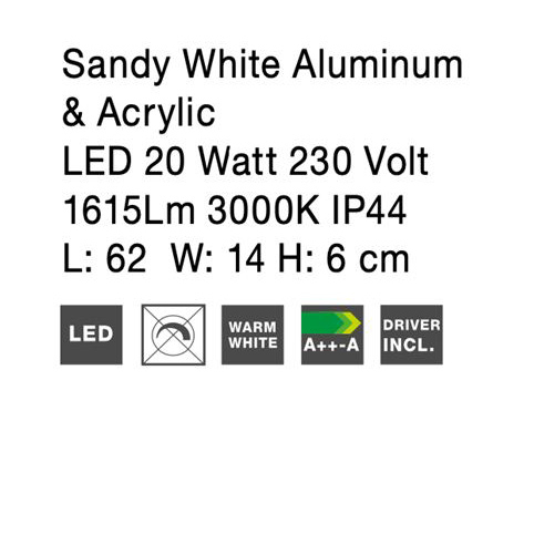 Aplica perete LED baie neagra/alba liniara Gita, 41,5/62 cm, din metal, IP44, 9053121 - Novaluce [19]