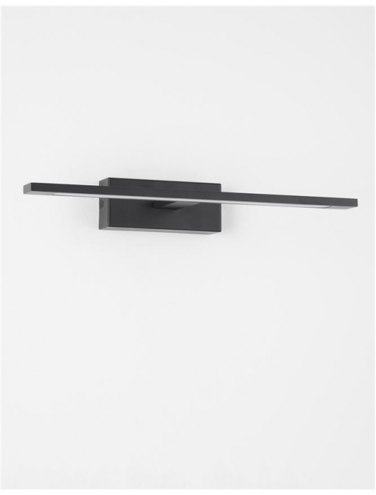 Aplica perete LED baie neagra/alba liniara Gita, 41,5/62 cm, din metal, IP44, 9053122 - Novaluce [9]