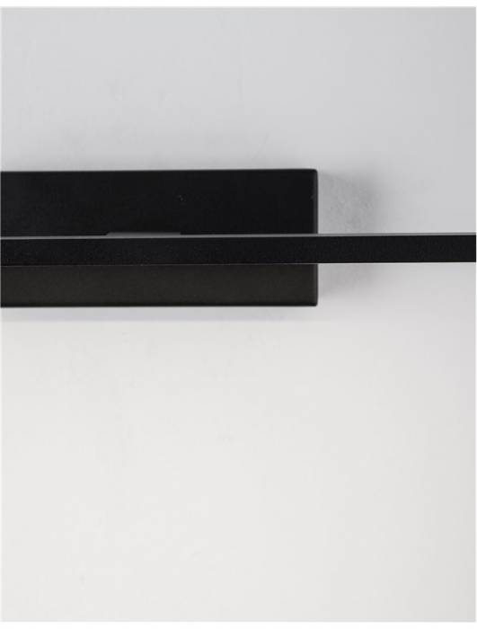 Aplica perete LED baie neagra/alba liniara Gita, 41,5/62 cm, din metal, IP44, 9053122 - Novaluce [5]