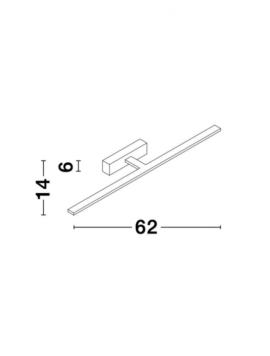 Aplica perete LED baie neagra/alba liniara Gita, 41,5/62 cm, din metal, IP44, 9053122 - Novaluce [18]