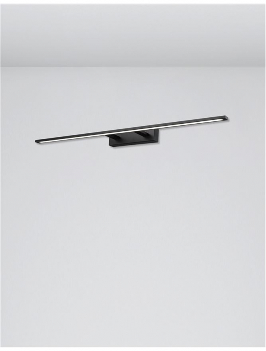 Aplica perete LED baie neagra/alba liniara Simira, din metal, IP44, 9053302 - Novaluce [9]