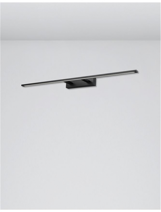 Aplica perete LED baie neagra/alba liniara Simira, din metal, IP44, 9053302 - Novaluce [8]