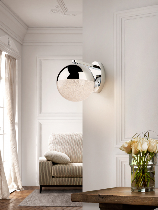 Aplica perete LED glob crom Dalos Ø12/20 cm, design modern, 793168 - Schuller [5]