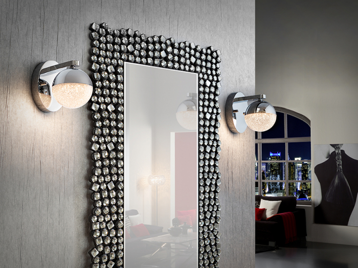 Aplica perete LED glob crom Dalos Ø12/20 cm, design modern, 793168 - Schuller [2]