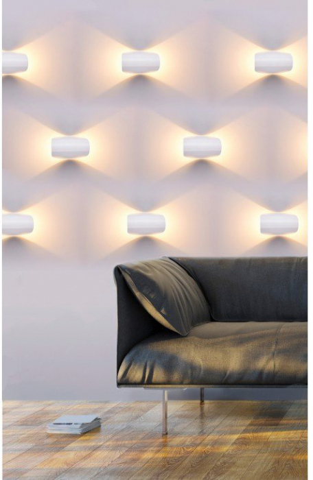 Aplica perete LED Ishan alba/neagra, design modern, rezistenta la apa, AZ 2798 - Azzardo [4]