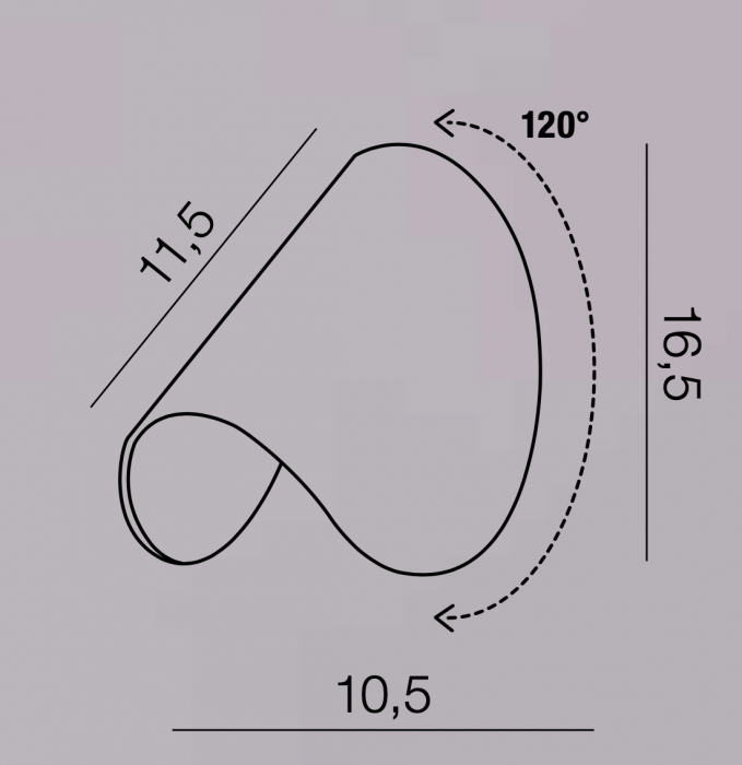 Aplica perete LED Ishan alba/neagra, design modern, rezistenta la apa, AZ 2798 - Azzardo [6]