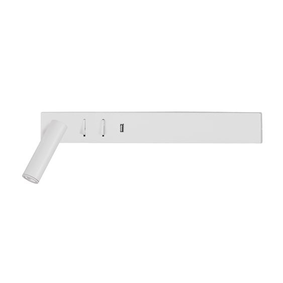 Aplica perete LED liniara neagra/alba Norbi, cu cititor stanga/dreapta ajustabil, din metal, cu port USB, 9533521 - Novaluce [23]