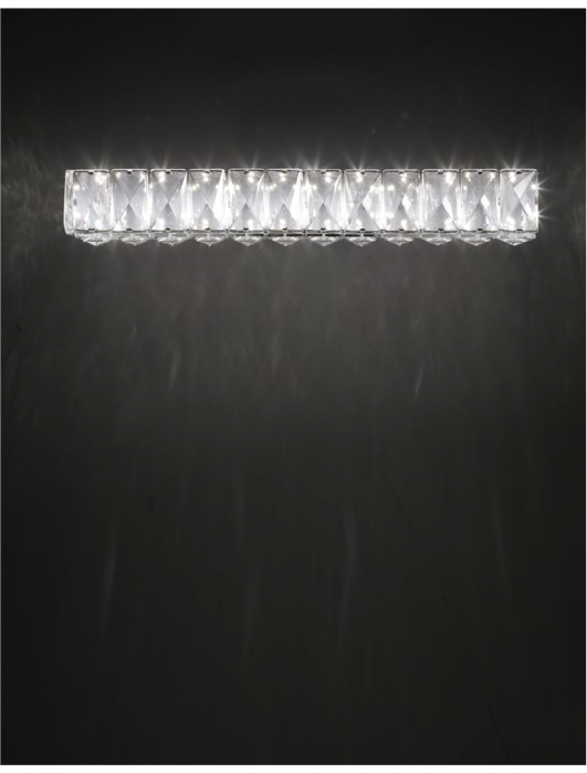 Aplica perete LED lux liniara Lisana, din sticla transparenta, 40 cm, 83399202 - Novaluce [2]