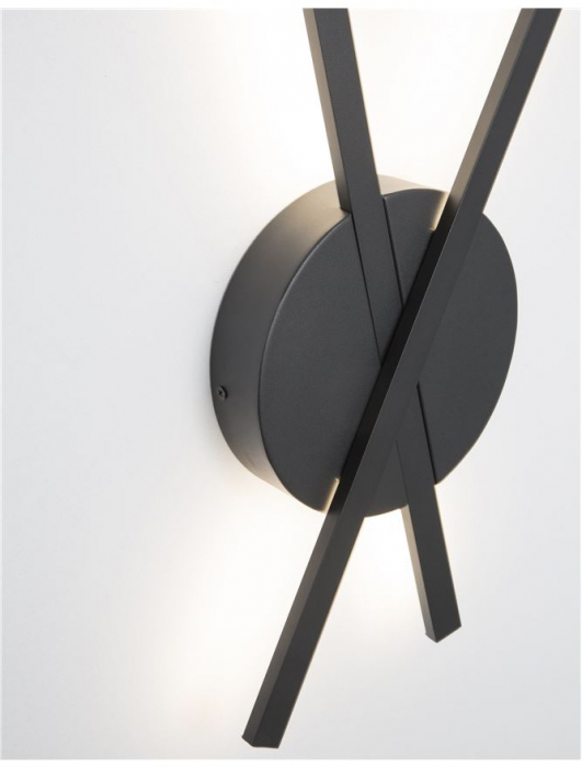 Aplica perete LED modernă neagra/alba Doran, din metal, 9100202 - Novaluce [5]