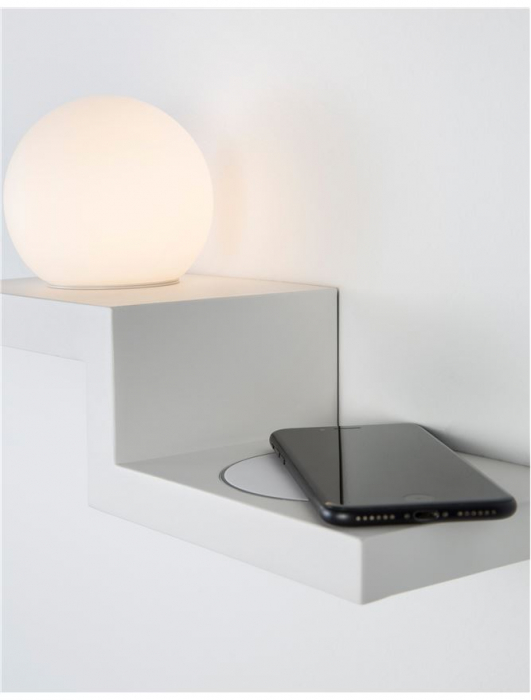 Aplica perete LED moderna alba Lucila, cu incarcator rapid wireless pentru telefon, 9183311 - Novaluce [2]