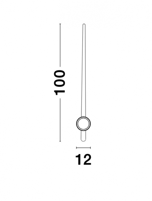 Aplica perete LED moderna cafenie Darga, aspect aratator ceas ajustabil, 80/100 cm, 9190618 - Novaluce [16]