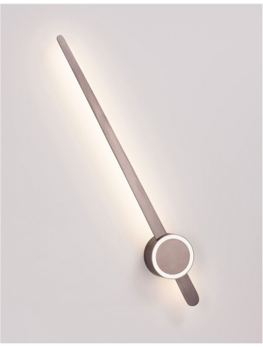 Aplica perete LED moderna cafenie Darga, aspect aratator ceas ajustabil, 80/100 cm, 9190618 - Novaluce [4]