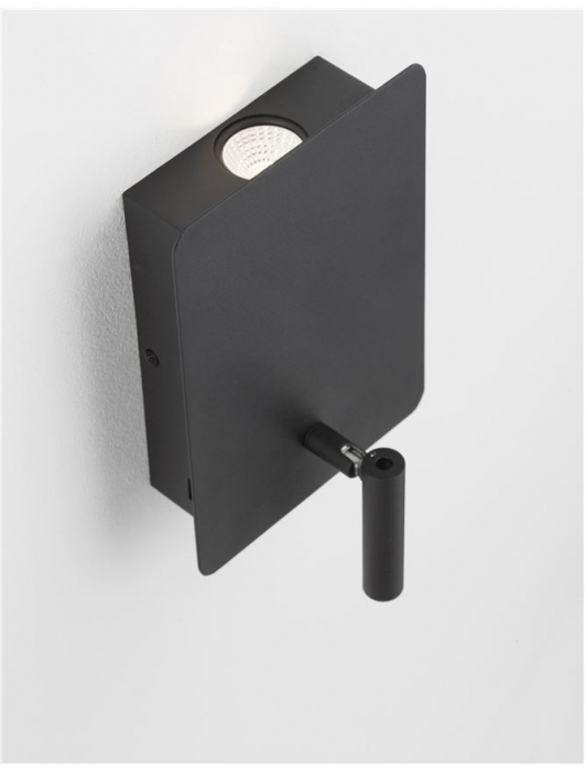Aplica perete LED neagra/alba Lazar, cu cititor ajustabil, din metal, cu port USB, 9018501 - Novaluce [8]