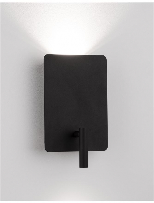 Aplica perete LED neagra/alba Lazar, cu cititor ajustabil, din metal, cu port USB, 9018501 - Novaluce [12]