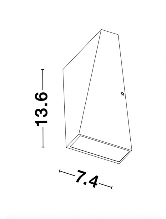 Aplica perete LED nearga/alba Lorai, din metal, bidirectionala, IP54, 9202262 - Novaluce [15]
