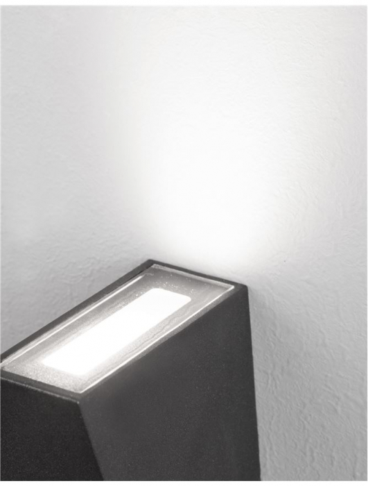Aplica perete LED nearga/alba Lorai, din metal, bidirectionala, IP54, 9202262 - Novaluce [8]