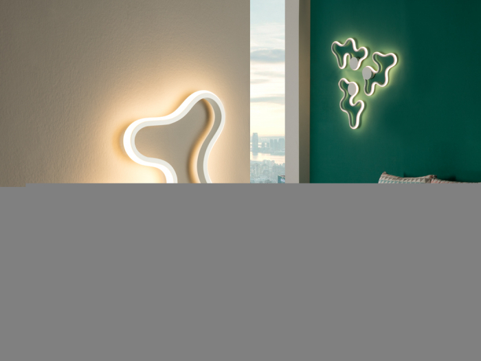 Aplica perete LED premium alba Twin din metal, design modern, 723955 - Schuller [3]