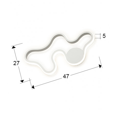 Aplica perete LED premium alba Twin din metal, design modern, 723955 - Schuller [2]