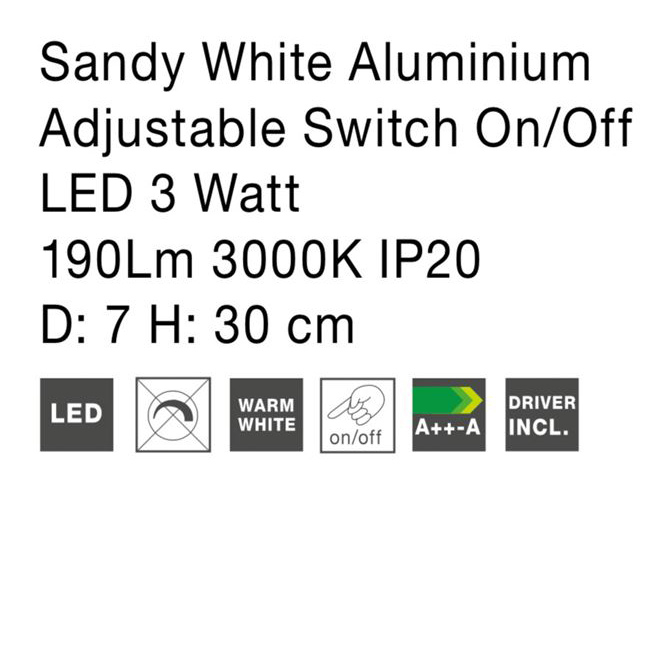 Aplica perete LED premium crom/alba Alvin, din metal, ajustabila, 9701611 - Novaluce [2]