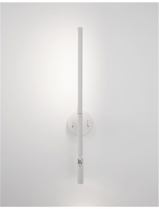 Aplica perete LED premium neagra/alba Stick rotativa, din metal, 55 cm, cu cititor, 9182812 - Novaluce [11]