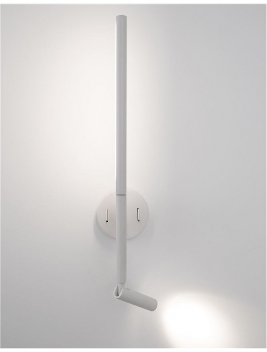 Aplica perete LED premium neagra/alba Stick rotativa, din metal, 55 cm, cu cititor, 9182811 - Novaluce [4]