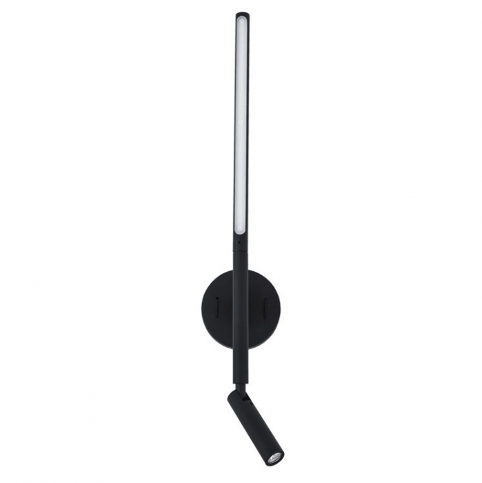Aplica perete LED premium neagra/alba Stick rotativa, din metal, 55 cm, cu cititor, 9182811 - Novaluce [8]