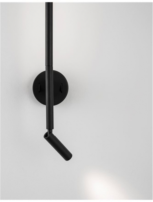 Aplica perete LED premium neagra/alba Stick rotativa, din metal, 55 cm, cu cititor, 9182811 - Novaluce [10]