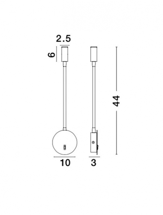 Aplica perete LED premium negru/alba Beka, din metal, ajustabila, 8140322 - Novaluce [3]