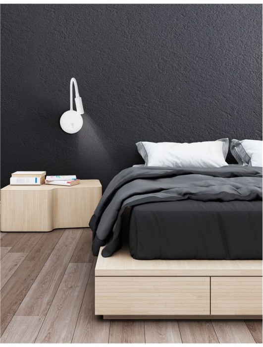 Aplica perete LED premium negru/alba Beka, din metal, ajustabila, 8140322 - Novaluce [5]