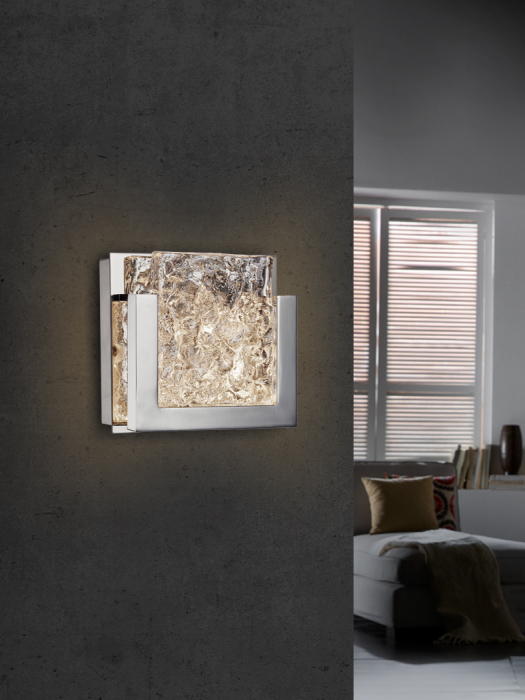 Aplica perete LED premium Tiana 17 cm sticla lucrata manual, baza metal, 580833 - Schuller [3]