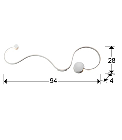 Aplica perete LED stil minimalist Tyriq 94x28 cm neagra/aurie/alba, metal, 227032 - Schuller [11]