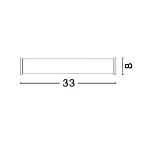 Aplica perete liniara baie alba Cali, 33/50 cm, din sticla, baza metal, IP44, 602202 - Novaluce [4]