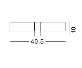 Aplica perete liniara baie alba Cali, din sticla, baza metal, IP44, 41619202 - Novaluce [3]
