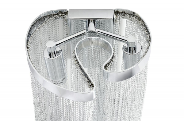 Aplica perete lux Vanco 20x45 cm design modern, aluminiu/otel, 1107W - King [4]
