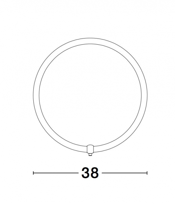 Aplica perete moderna inel LED Lavone Ø38 cm, stil minimalist, 9892165 - Novaluce [5]